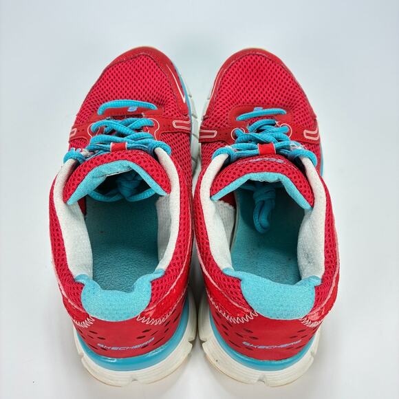 Skechers Sport Red Turquoise Lightweight Athletic Running Shoes Women's Size 7 - Picture 6 of 10